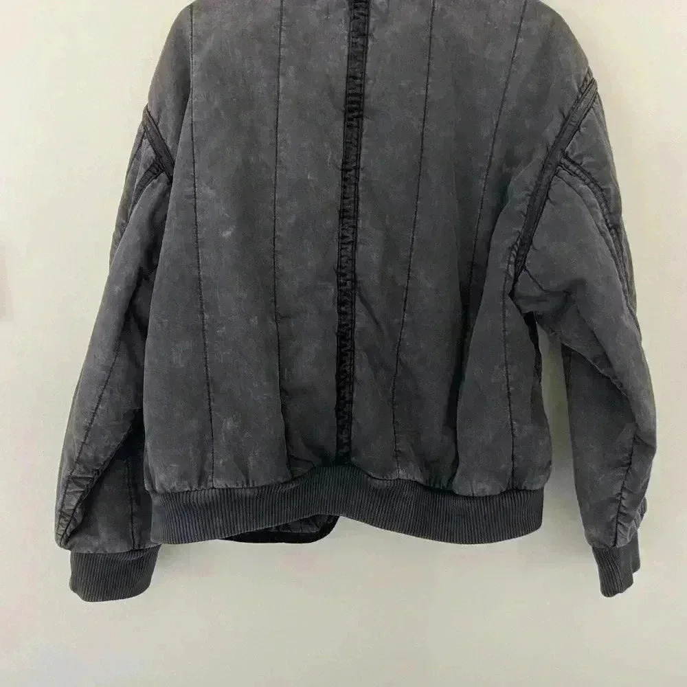 NWT Free People Mixed Signals Liner Jacket In December Sky Size L - Picture 7 of 7
